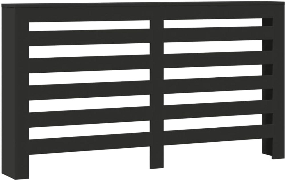 Grote Radiatorombouw Zwart met Plank 149x20x82 cm