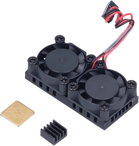 Stille Duale Koeler met Hoog Rendement Koellichaam voor Raspberry Pi 3B 3B+ 4 4B