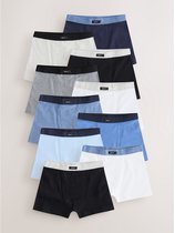 Next - Jongens - Set van 10 boxershorts met zachte tailleband - Blauw