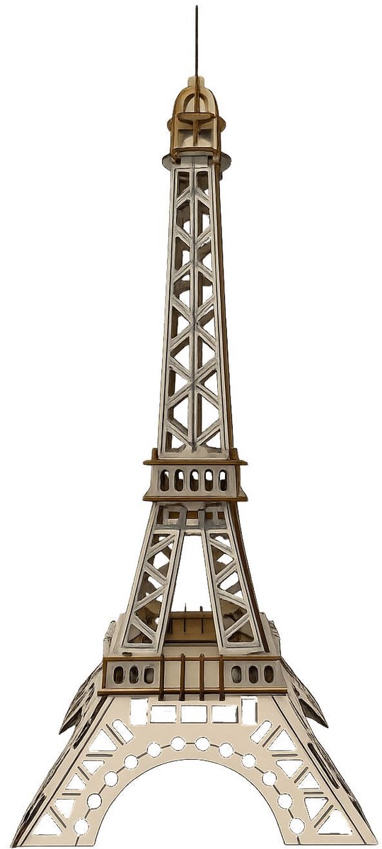 Eiffeltoren - 3D Puzzel met Handleiding - DIY - Miniatuur Modelbouw Hout Kinderen en Volwassenen - Houten bouwpakket - Assemblr