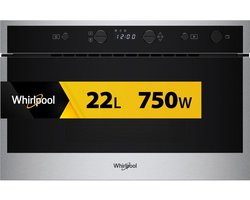 Whirlpool WMN461BX Zwart, Roestvrijstaal Solo-magnetron Ingebouwd 22 l 750 W
