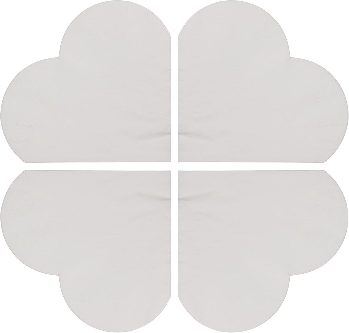 Set Witte Papieren Servetten 3-Laags Hartvormig 33x33 cm (4 Stuks)