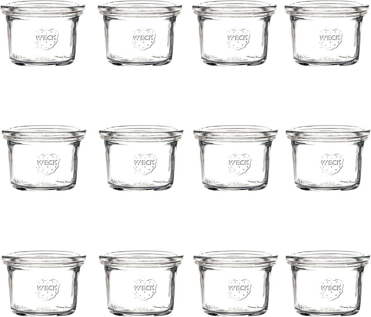 Set van 12 Mini Weckpotjes met Deksel voor Bewaren en Serveren
