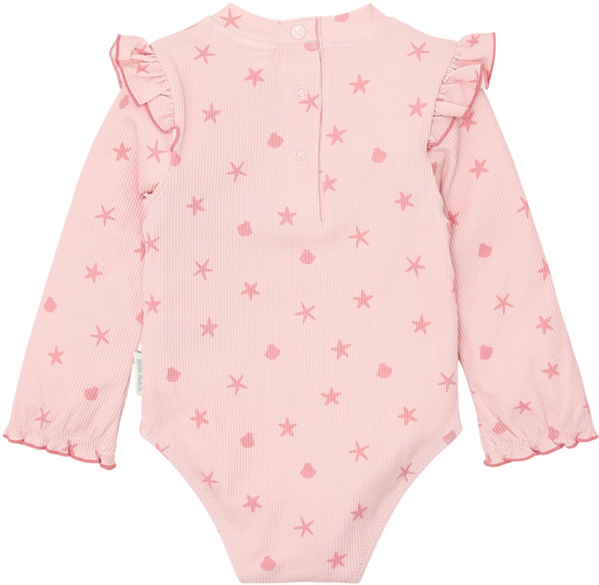 Little Dutch Badpak met Lange Mouwen - Dreamy Seashells Roze