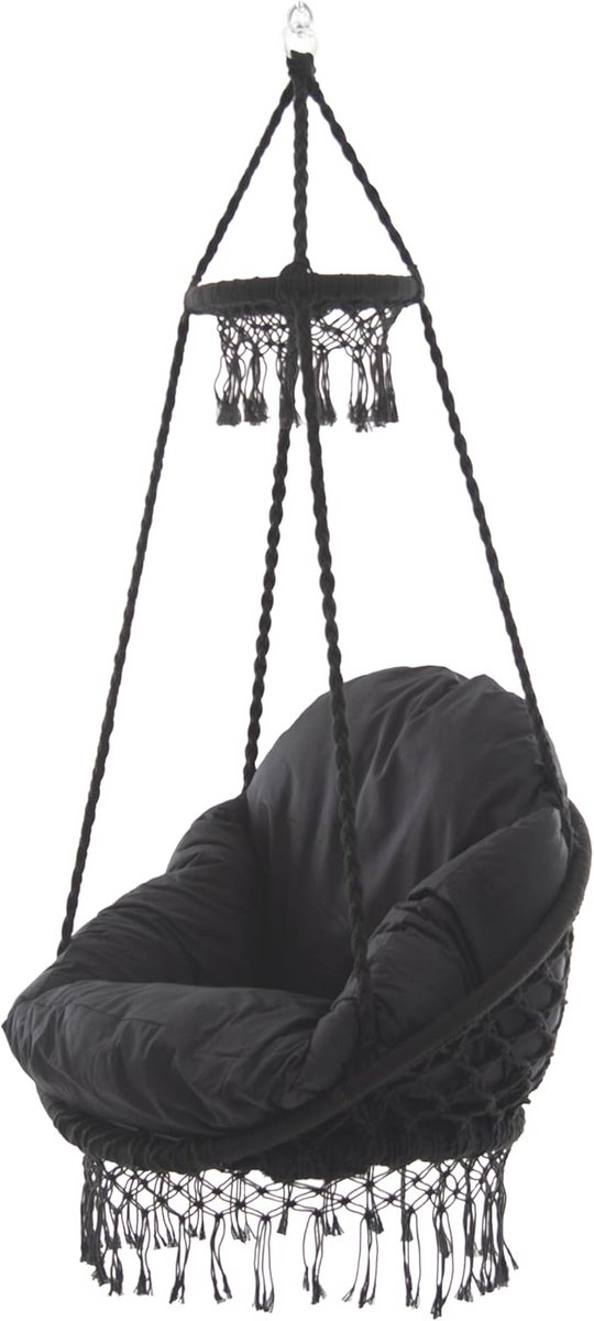 Luxe Macramé Hangstoel Polyester met Sierrand voor Binnen en Buiten