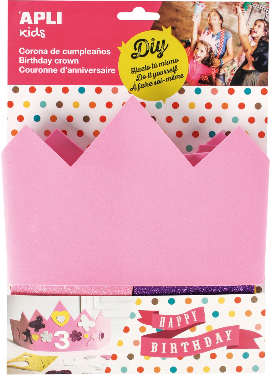 Verjaardagskroon EVA Foam - roze