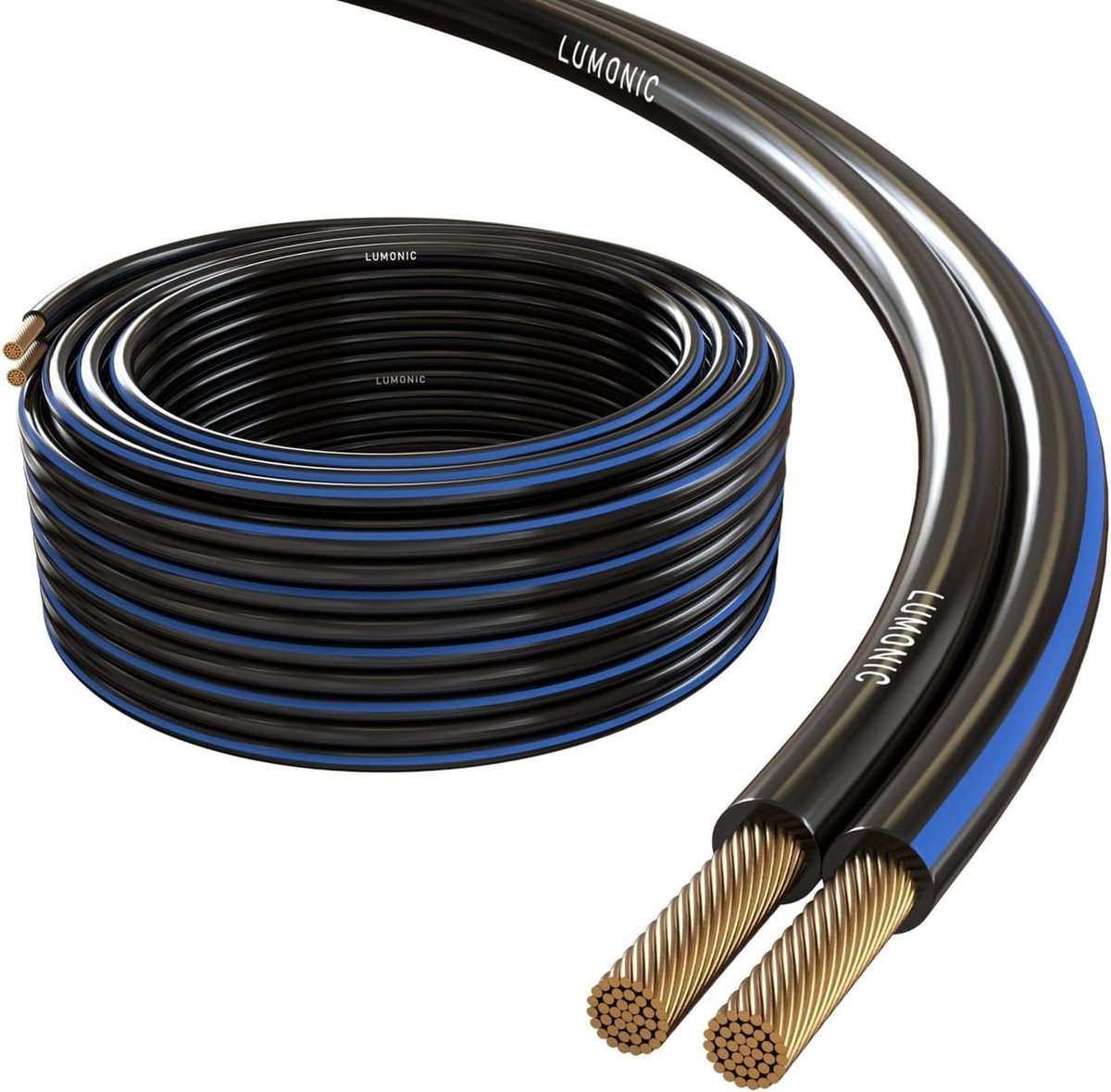 Luidsprekerkabel 10 meter 2.5mm² CCA Zwart HiFi Audiokabel