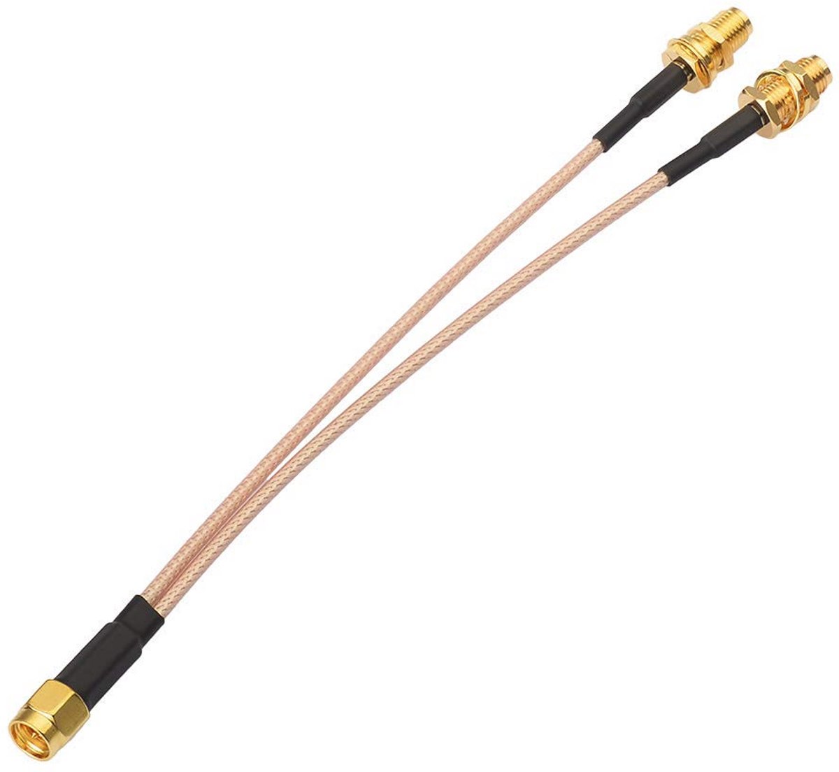 SMA Splitter Kabel 1 naar 2 Vrouwelijke Adapter 50 Ohm RG316 voor WiFi Antenne en Router