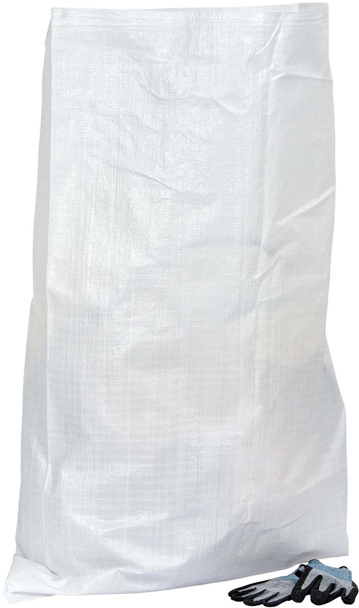 25x | Geweven PP-puinzak 60x90cm | 50KG | 100L | Puin en afval