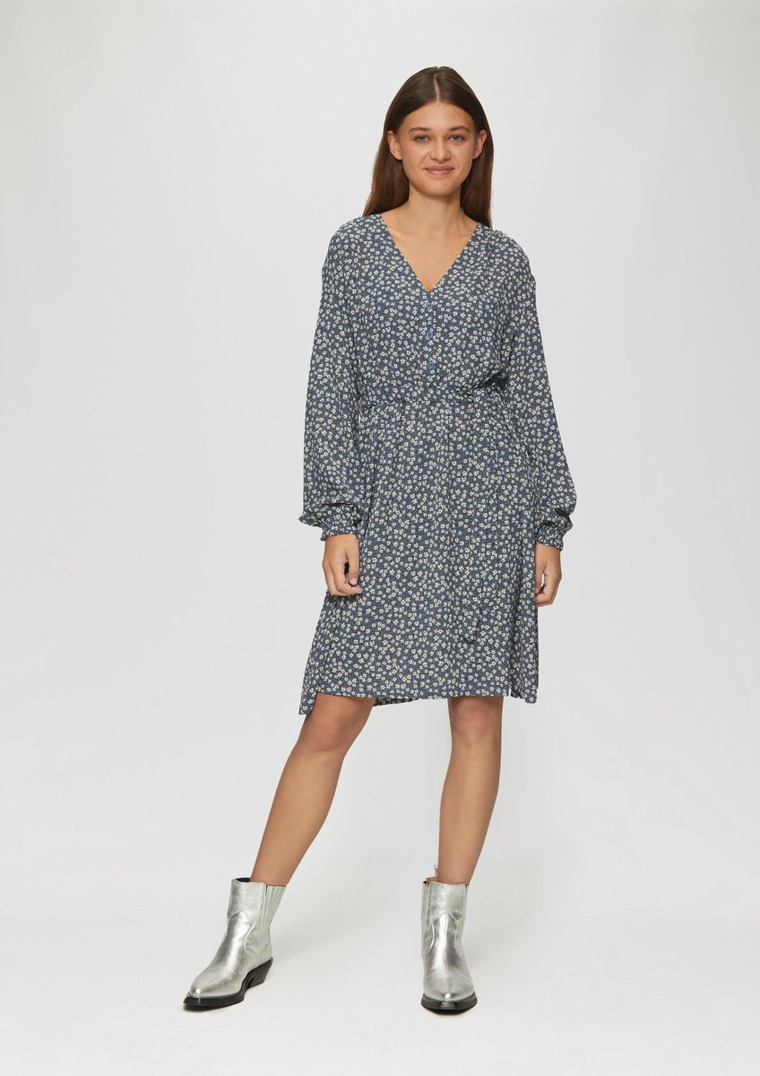 Q/S designed by - Jurk - Maat 42 - Vrouwen - GRIJS - polyester