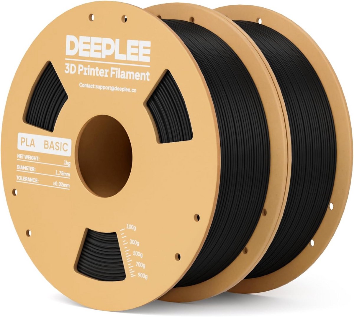 PLA Basis Filament Zwart 2kg 1.75mm voor 3D Printers met Hoge Maatnauwkeurigheid