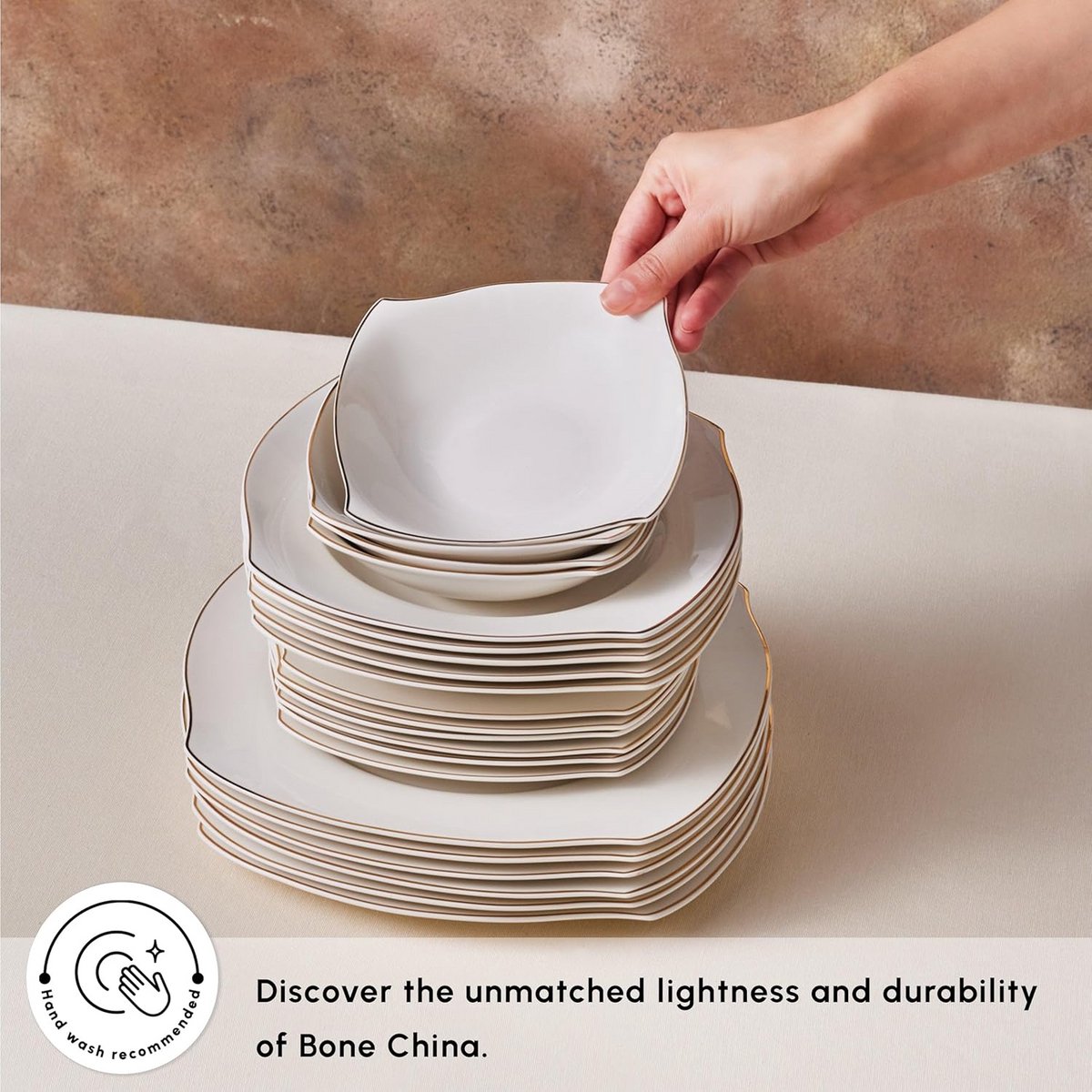 53-Delig Dinner Service voor 12 Personen, Elegant Porselein Servies