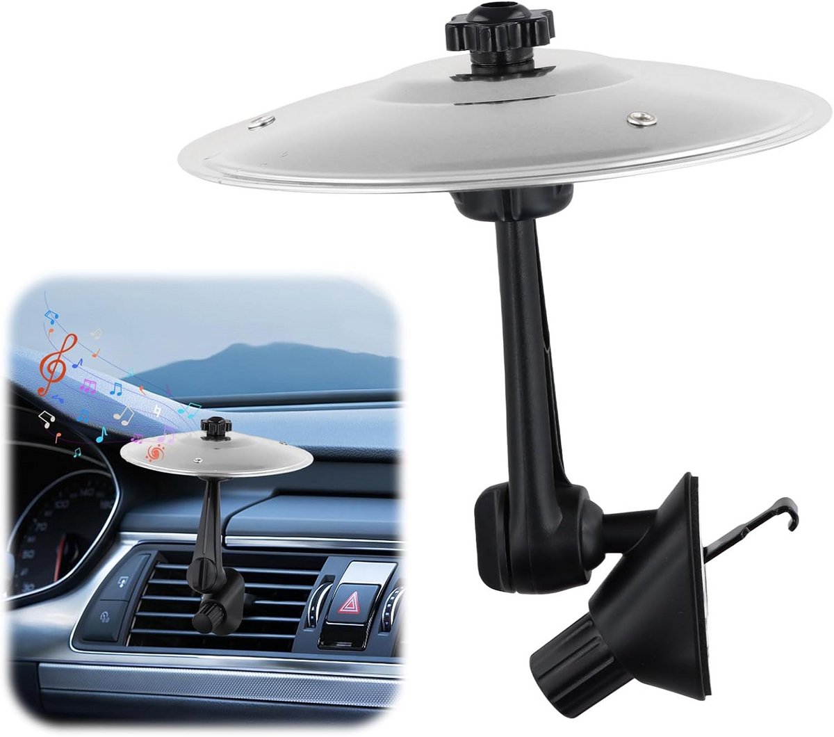 Universeel Auto Drumstel Dashboard met 360° Verstelbare Montage