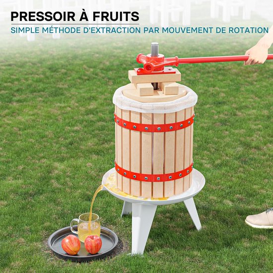 Handmatige Fruitpers 18 Liter met Persdoeken — afbeelding 2