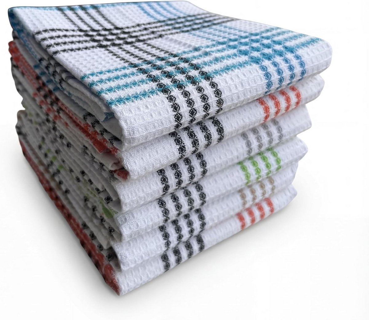Set van 6 Keukendoeken - Katoen en Microvezel - Zeer Absorberend