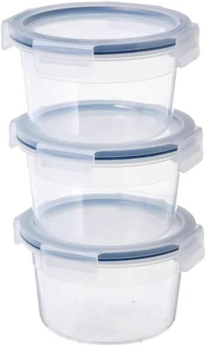 Set van 3 Luchtdichte Bewaarbussen voor Voedsel met Deksel 750 ml