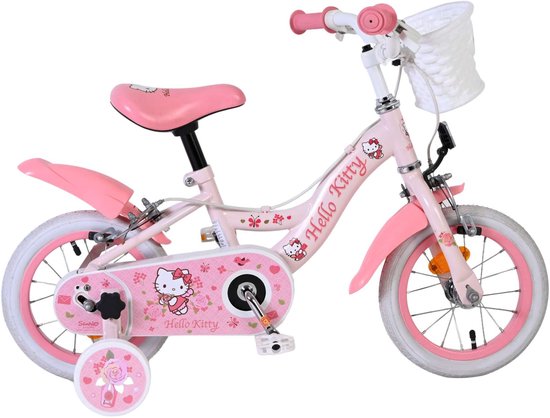 Hello Kitty Kinderfiets - Meisjes - 12 inch - Roze - Twee handremmen van Merkloos — afbeelding 3