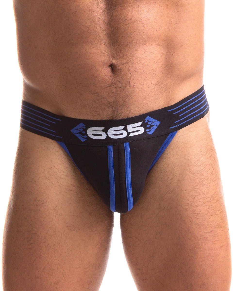 665 - Rally Jockstrap - Zwart/Blauw 2XL