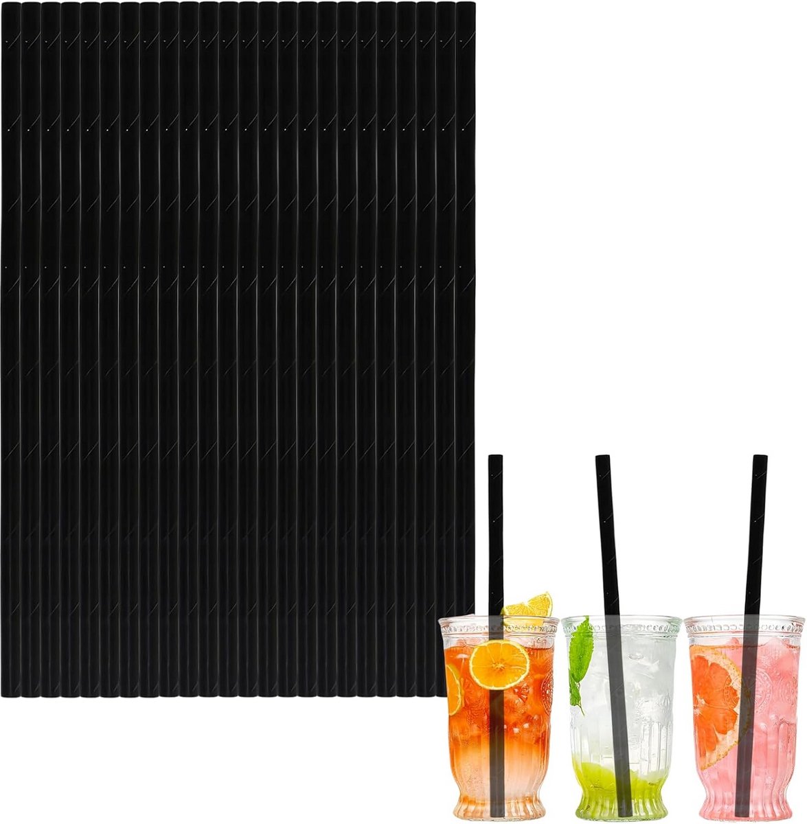 24 Stuks Papieren Rietjes voor Kerstfeestjes en Drinken