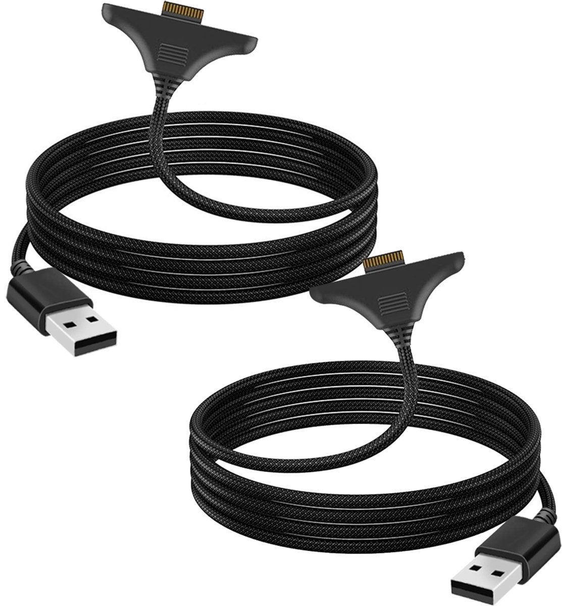 iPega, Set van 2 oplaadkabels voor Joy-Con Switch 2 Model SW2119A gevlochten 3m, Zwart