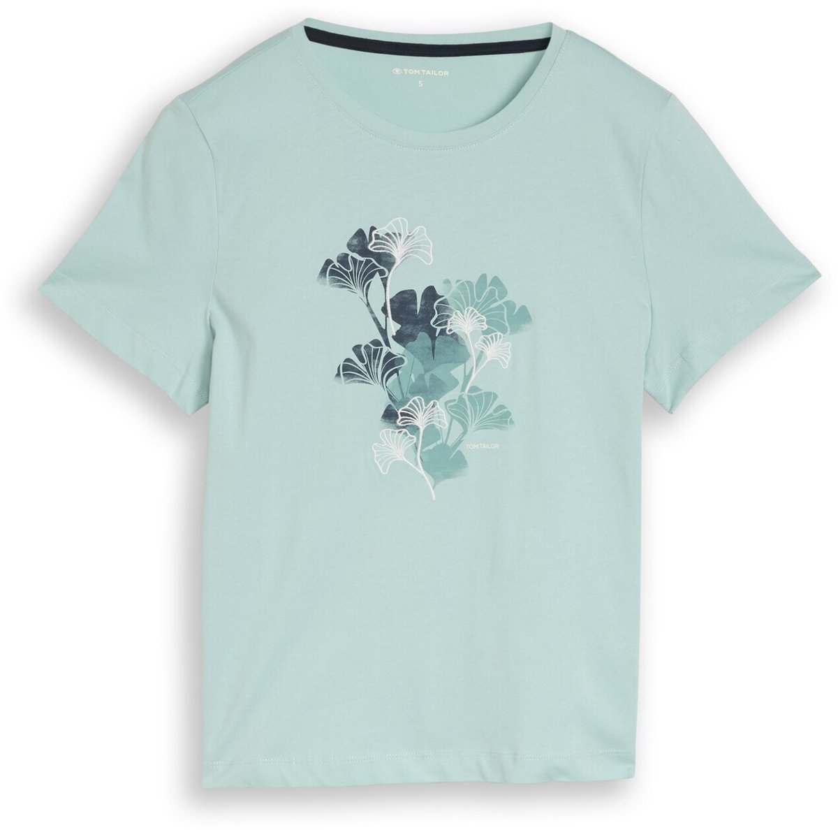 Tom Tailor - T-shirt met print - Maat XS - blue haze