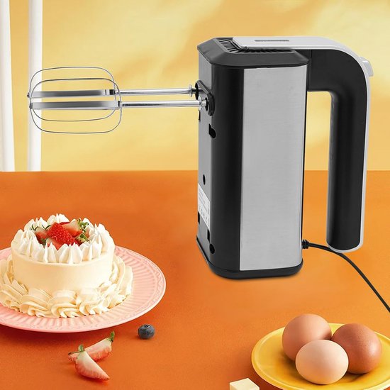 Krachtige Elektrische Handmixer met 5 Snelheden en RVS Accessoires voor Thuis en Bakkerij van Merkloos — afbeelding 2