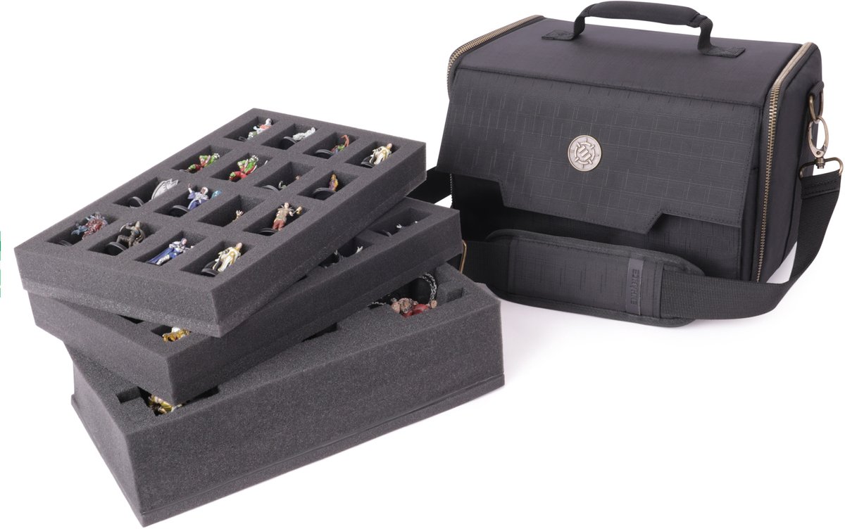 Enhance Gaming Miniatuurfiguur Tas Zwart Klein - Tabletop Opbergtas.
