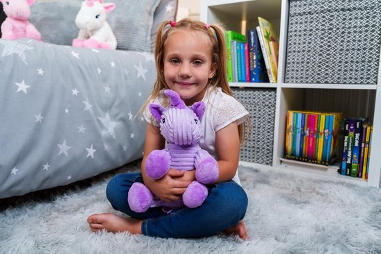 Paarse Eenhoorn Knuffel - Pluche Dier - 25 cm - Zacht en Wasbaar Speelgoed — afbeelding 5