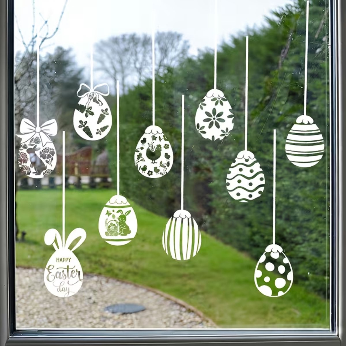 Raamstickers Pasen | Paaseieren – Paasei hangers - Paasdecoratie – Paasversiering - Raamdecoratie Pasen