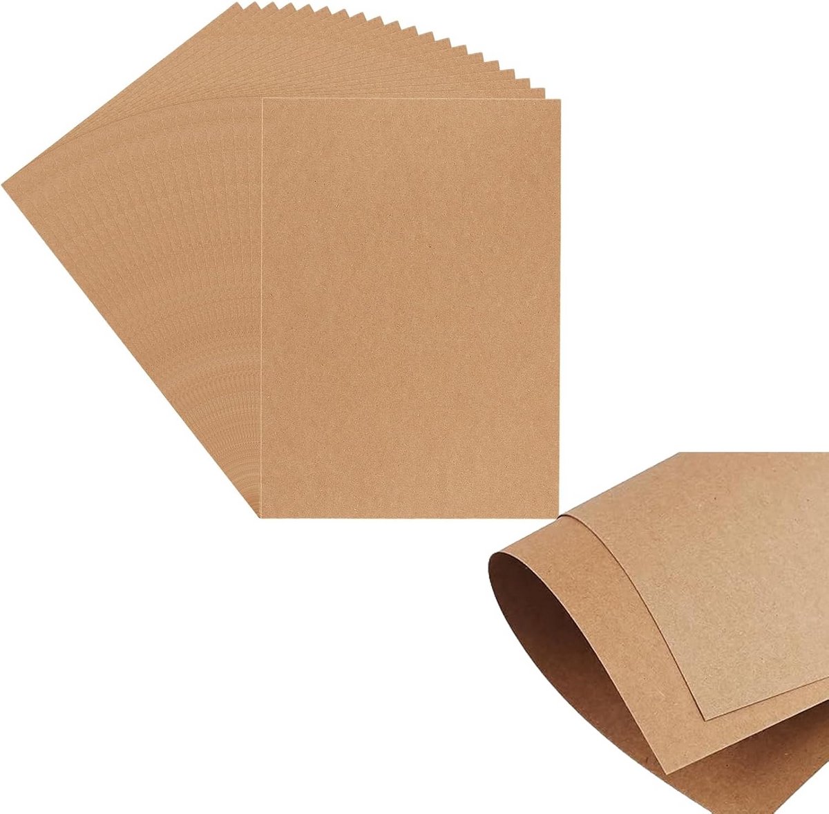 200 Vellen A4 Kraft Karton Papier 300gsm Dik voor Knutselen en Ambachten