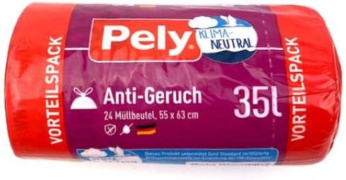 Afvalzakken 35 Liter - Geurabsorberend en Sterk - 24 Stuks