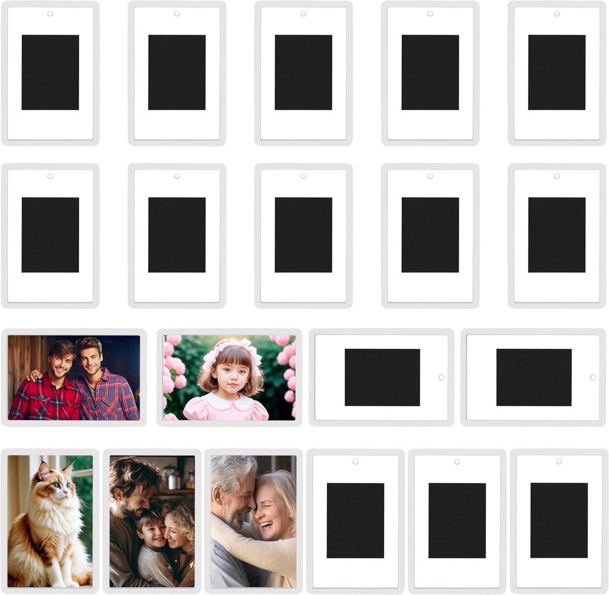 Allecto- Transparante Plastic Koelkast Magneten 100 Stuks - Voor Foto's Formaat 7 x 4,5 cm - Acryl Magneten voor Kleine Afbeeldingen - Geschenken Familie en Vrienden - Magnetische Koelkastdecoratie
