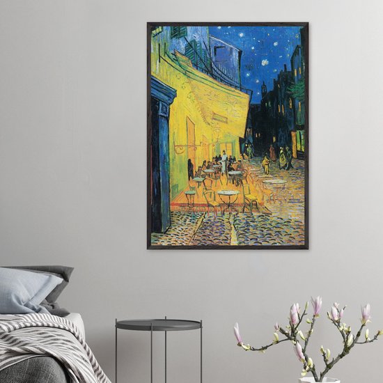 Vincent van Gogh - Caféterras bij nacht Poster A4 21x29.7 cm - exclusief lijst