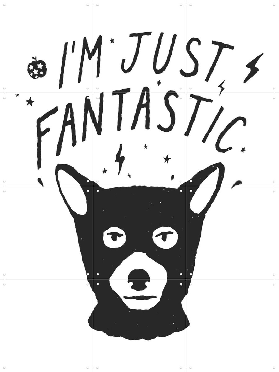 IXXI I'm just fantastic, Florent Bodart - 60 x 80 cm - Gratis ophangtool - Grote wanddecoratie en posters - Illustraties, Grafisch Ontwerp