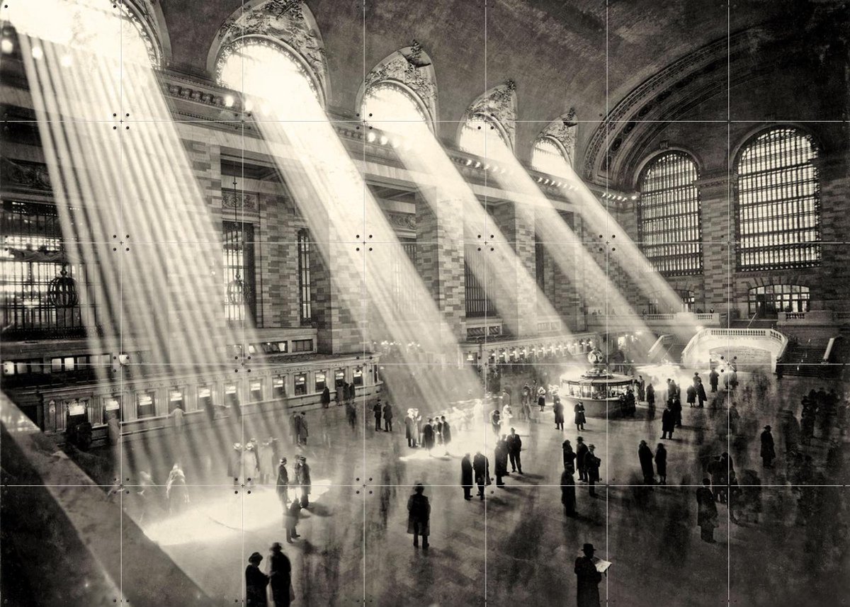IXXI Grand Terminal New York 1930, Bridgeman Images - 140 x 100 cm - Gratis ophangtool - Grote wanddecoratie en posters - Klassiek, Fotografie