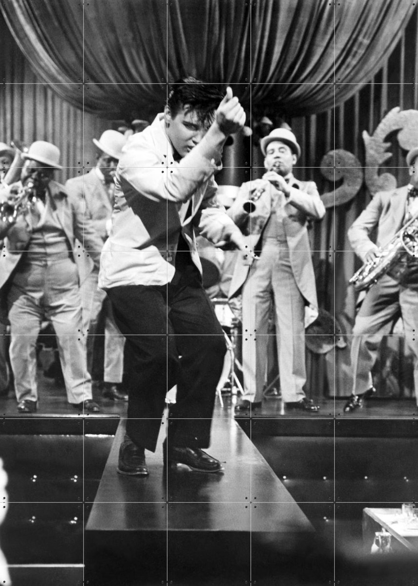 IXXI Elvis Presley, Bridgeman Images - 100 x 140 cm - Gratis ophangtool - Grote wanddecoratie en posters - Fotografie, Vintage, Mancave