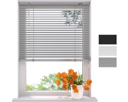 Aluminium Jaloezie 25 mm Zilver Inclusief Montage Materiaal 180x175 cm