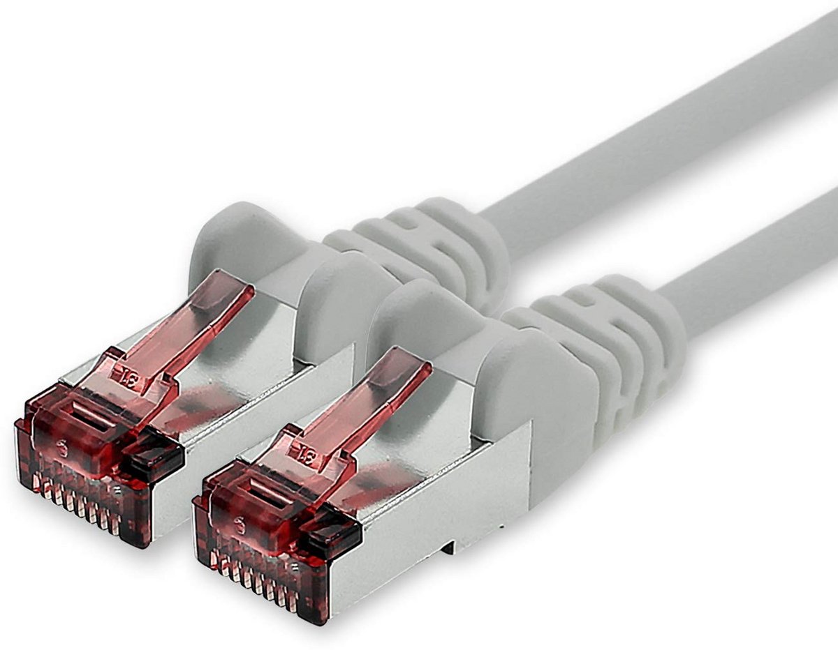 Netwerkkabel 15 meter CAT6 S/FTP Grijs voor Hoge Snelheid