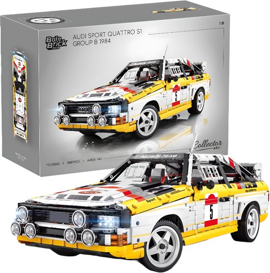 Bole Brick YC-23043 | Audi Sport Quattro S1 Group B | 3887 onderdelen | Dynamisch | Afmetingen 59×23×25CM | Leeftijd 14+ | Compatible met bekende merken