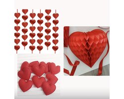 VANDAAG VERZONDEN - Complete Valentijns Set - 23 STUKS - Decoratie - Cadeau Kado Versiering - Valentijnscadeau - Bruiloft Trouwdag Trouwerij - Valentijnsdag Verjaardag Verpakking