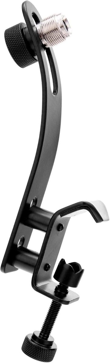 Drum Microfoonklem voor Spannring - Geschikt voor 3/8" en 5/8" Klemmen, Staal, 180 g, Zwart