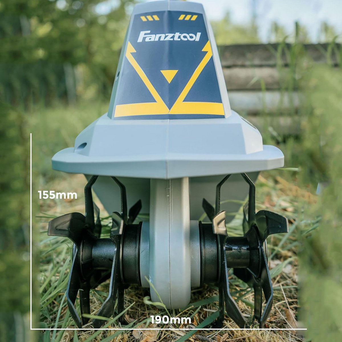 Elektrische motorhak 300W - 19 cm werkbreedte - 15,5 cm diepgang - lichte tuinfrees voor bloembedden en moestuin thumbnail 2