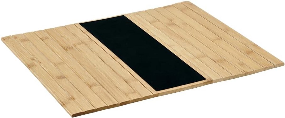 Flexibele bankplank van bamboe met viltvoering - 42x32x0,8 cm
