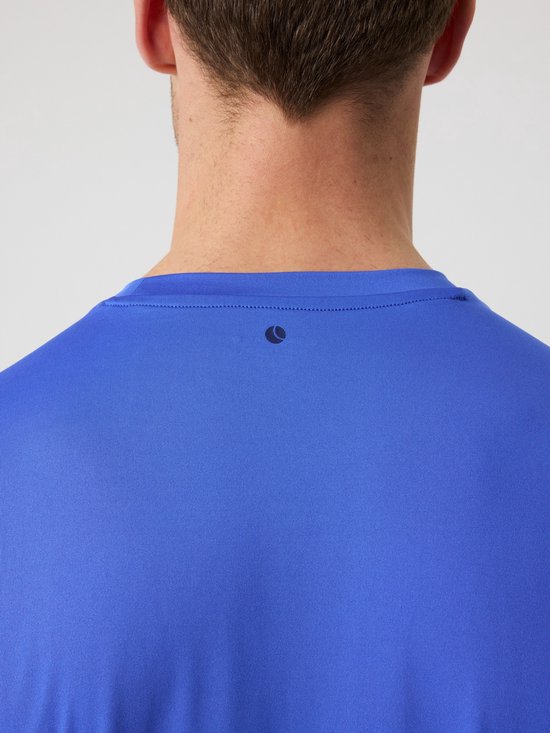 Björn Borg Sportshirt Heren Korte Mouw - Amparo Blauw - Gerecycled Polyester - Maat L