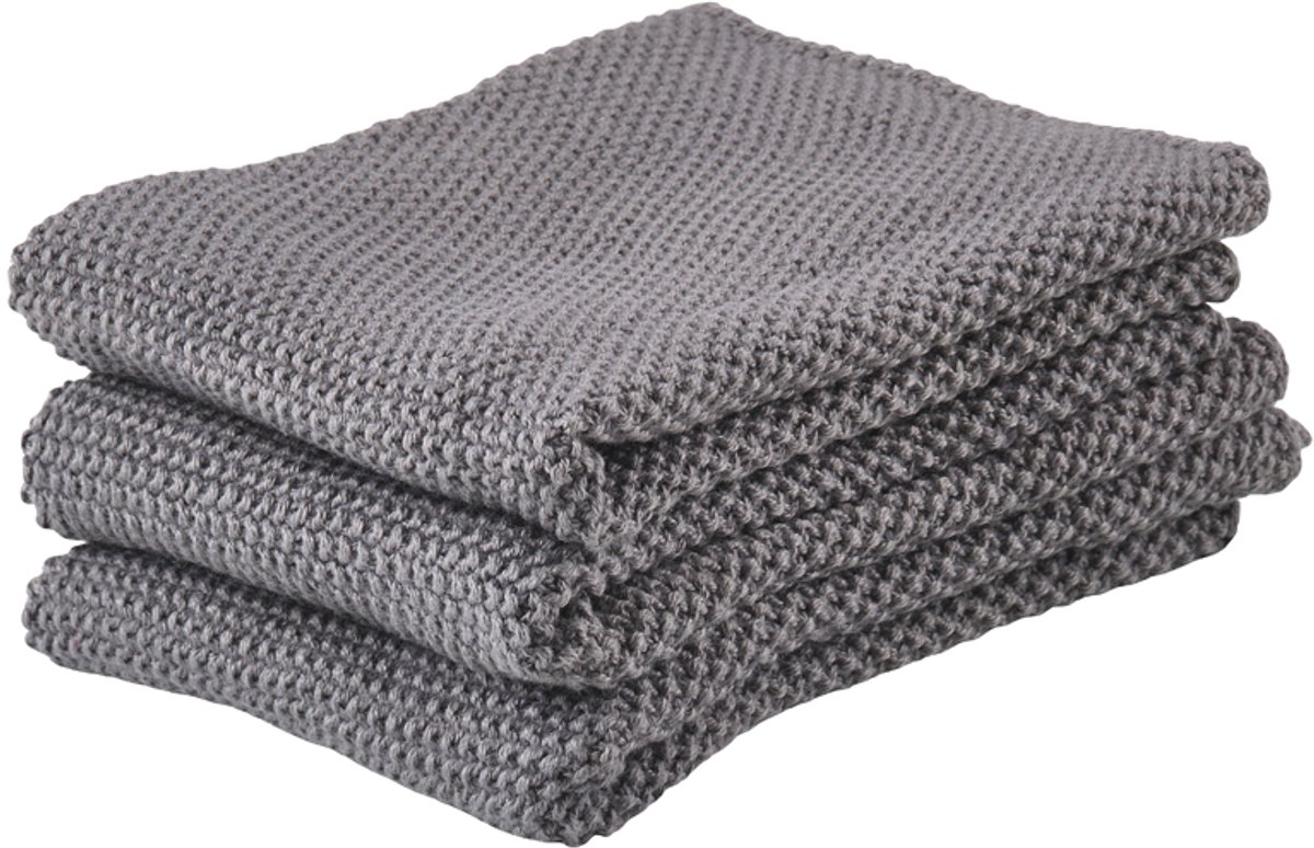 Zone Denmark Vaatdoek 27 x 27 cm 3 stuks Grey