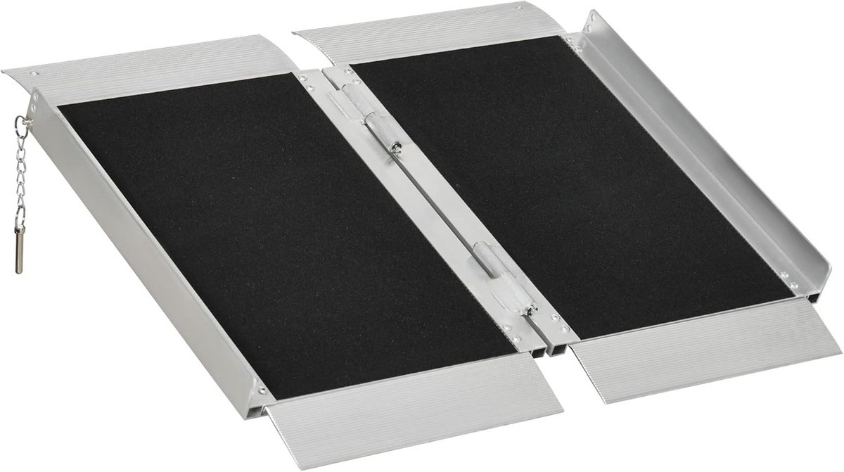 Opvouwbare Antislip Rolstoelhelling van Aluminium - Draagbaar en Robuust