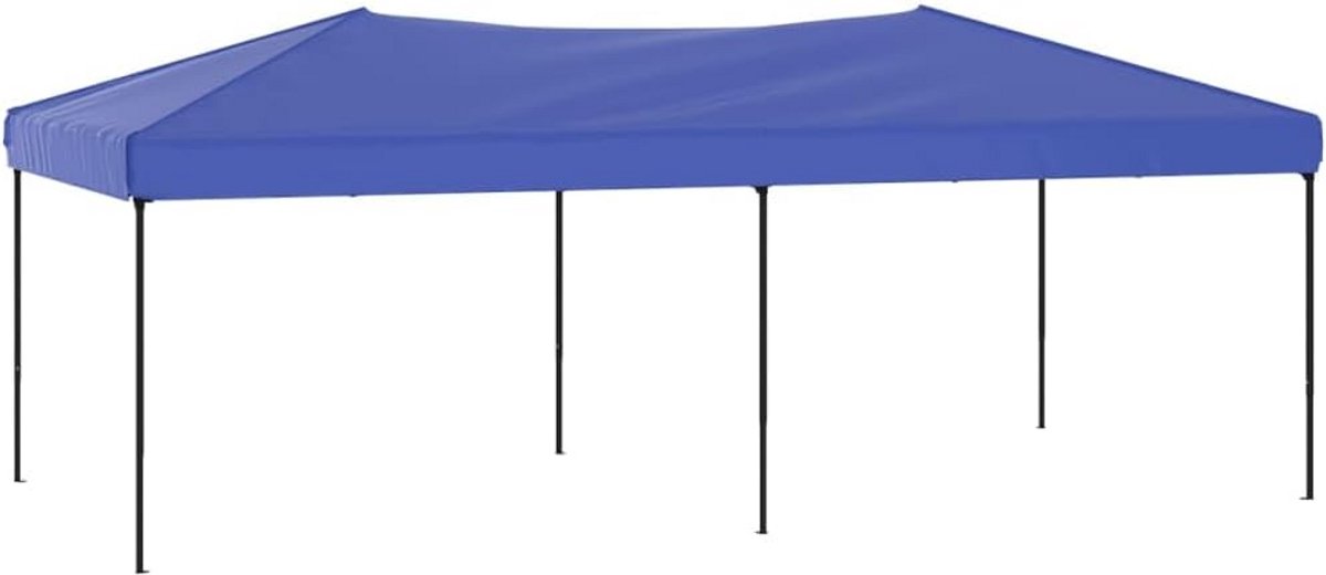 Inklapbare partytent 3x6 meter blauw - Tuinpaviljoen voor feesten en evenementen