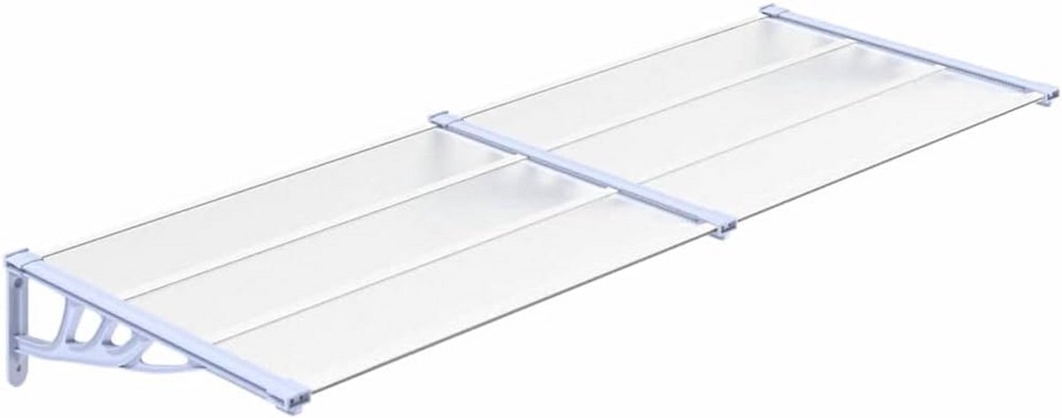 Door luifel 239x90 cm polycarbonaat grijs en transparant