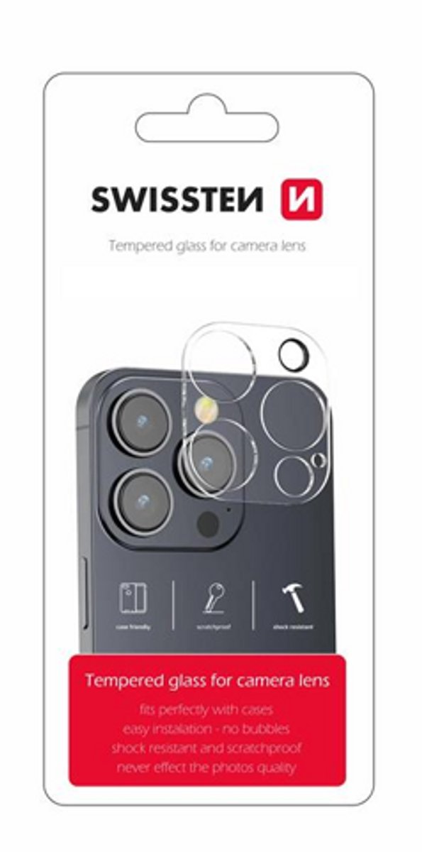Swissten Camera Lens Protector Tempered Glass Geschikt voor iPhone 13 Pro / 13 Pro Max – 94500106