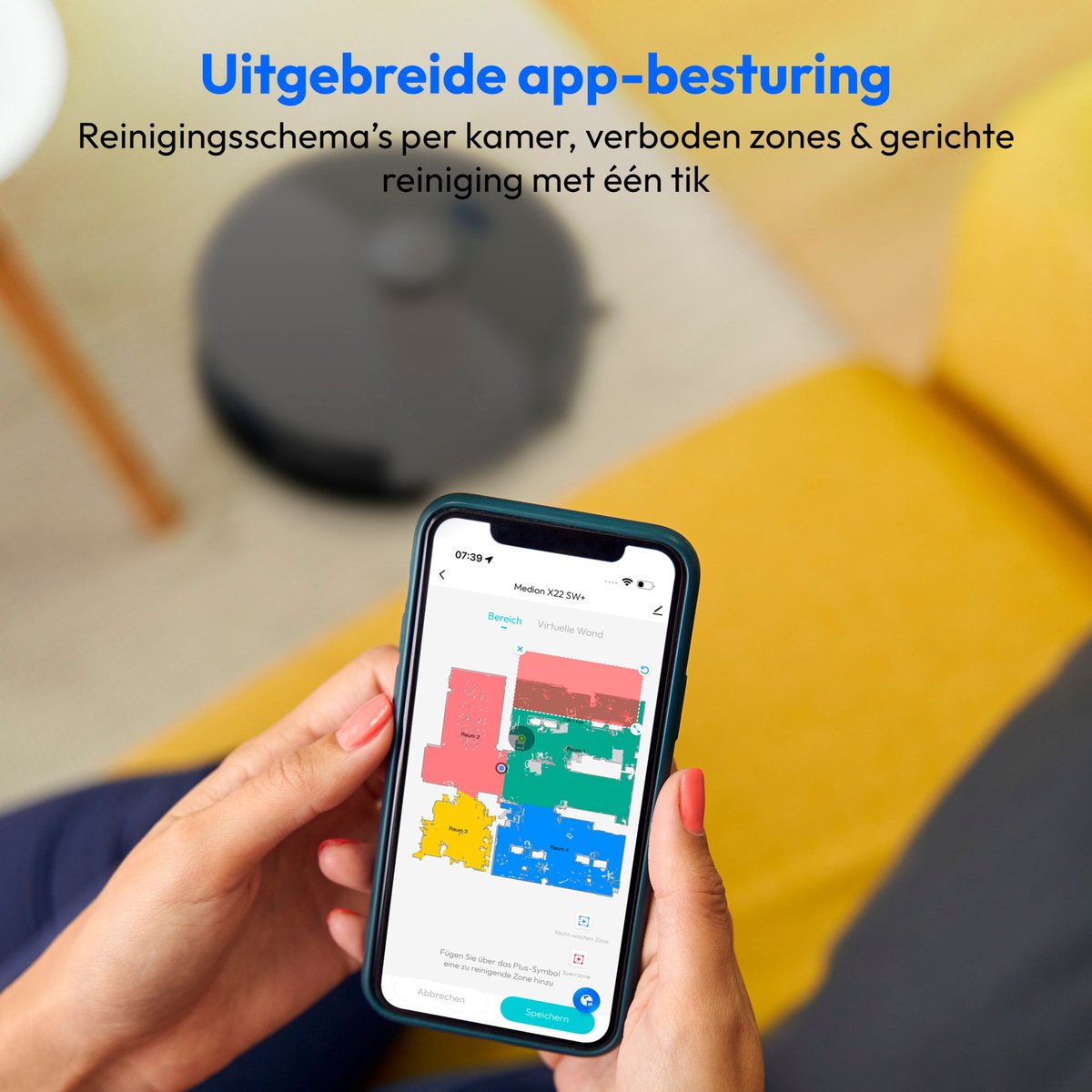 Medion X22 SW+ Robotstofzuiger met Dweilfunctie en Lasernavigatie - afbeelding 2